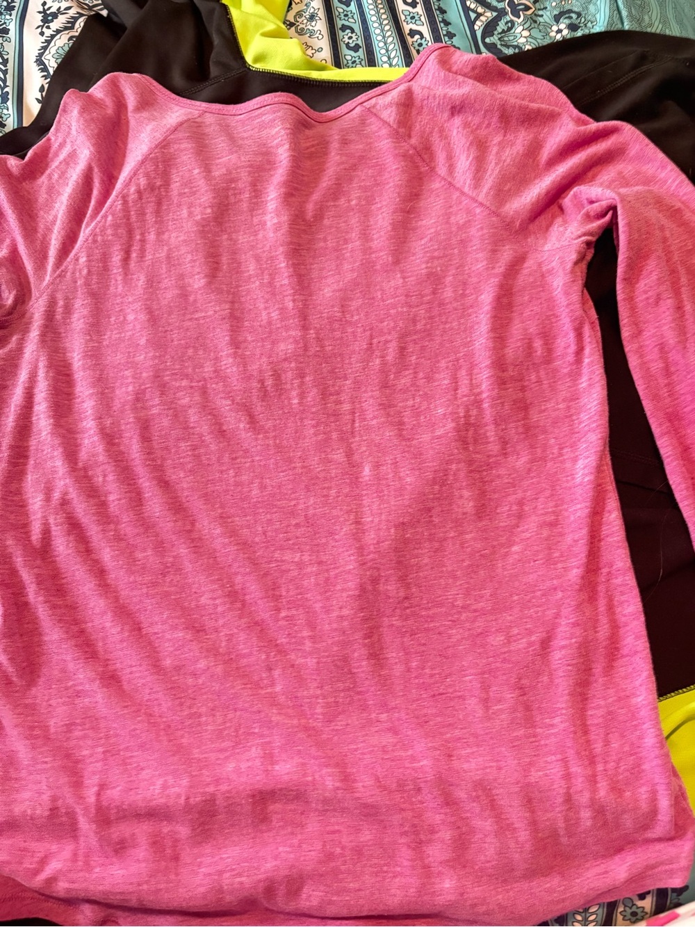 Cat & Jack Pink Heather Twist-Front Long Sleeve Top